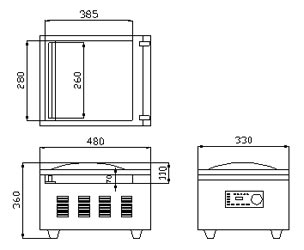票據真空包裝機結構圖